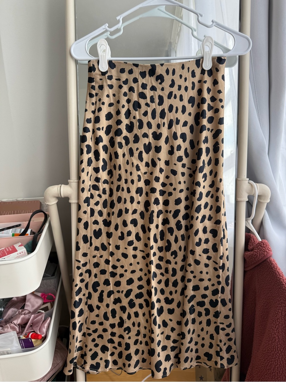 Realisation Par The Naomi Silk Slip Skirt - Wild Things Leopard Print